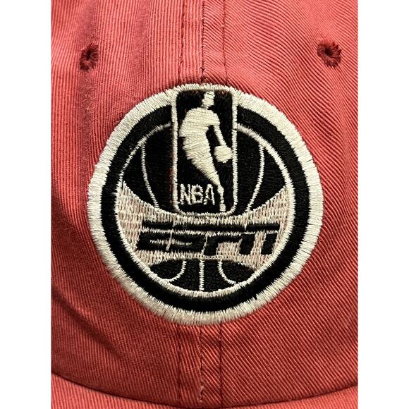Headmaster Mens Red NBA ESPN Patch Adjustable Strapback Hat Baseball Cap Vtg - Picture 3 of 9